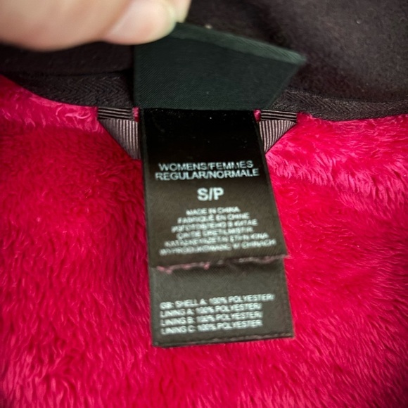 The North Face Osito Silken Fleece Full Zip Jacket Magenta Raspberry Size Small - Picture 3 of 7